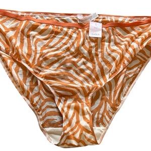 Auden Orange and White Zebra Print Brief